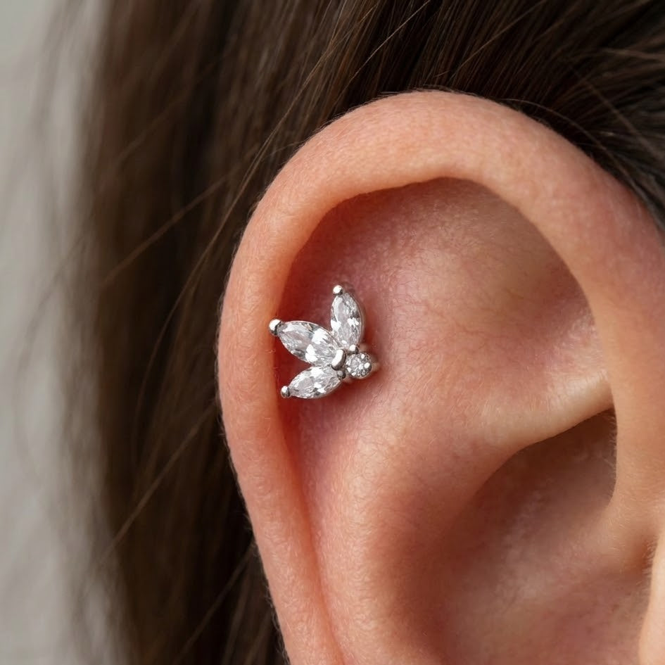 Piercing Trifoglio In Argento 925