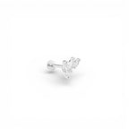 Piercing Tris Zirconi In Argento 925