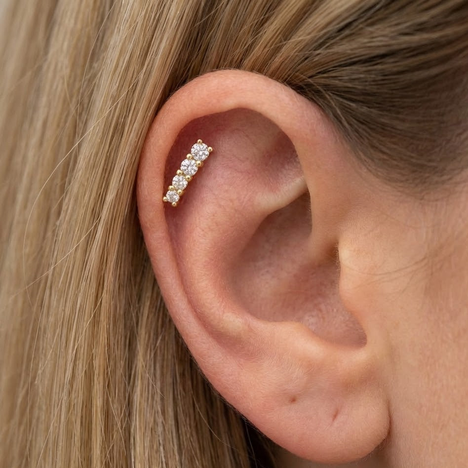 Piercing Scia di Sfere di Luce In Argento 925