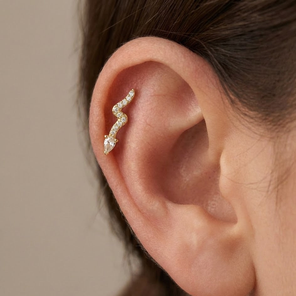 Piercing Serpente In Argento 925