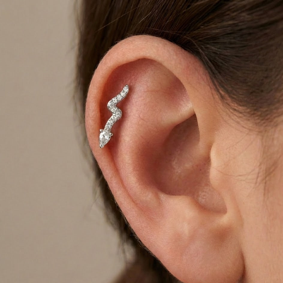 Piercing Serpente In Argento 925