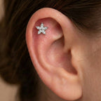 Piercing Fiore In Argento 925