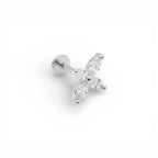 Piercing Crystal Spark Zirconato In Argento 925