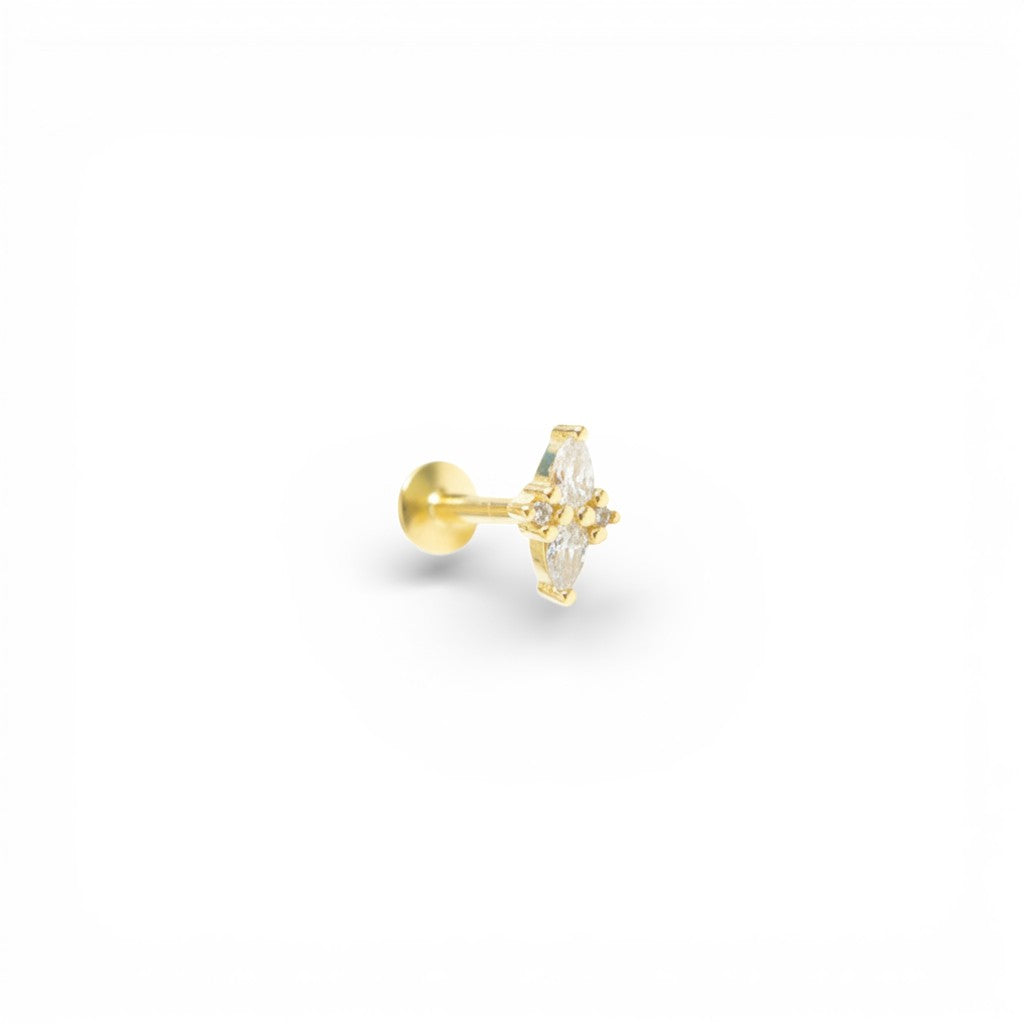 Piercing Rombo Zirconato In Argento 925