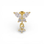 Piercing con Pendente Farfalla Orecchio in Argento 925
