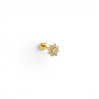 Piercing con Mezzaluna e Stella In Acciaio Inossidabile