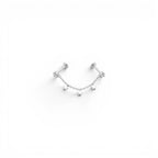Piercing Doppio Perno con Catenina e Stelle In Acciaio Inossidabile