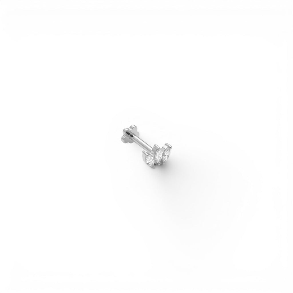 Piercing Tris Navette In Acciaio Inossidabile