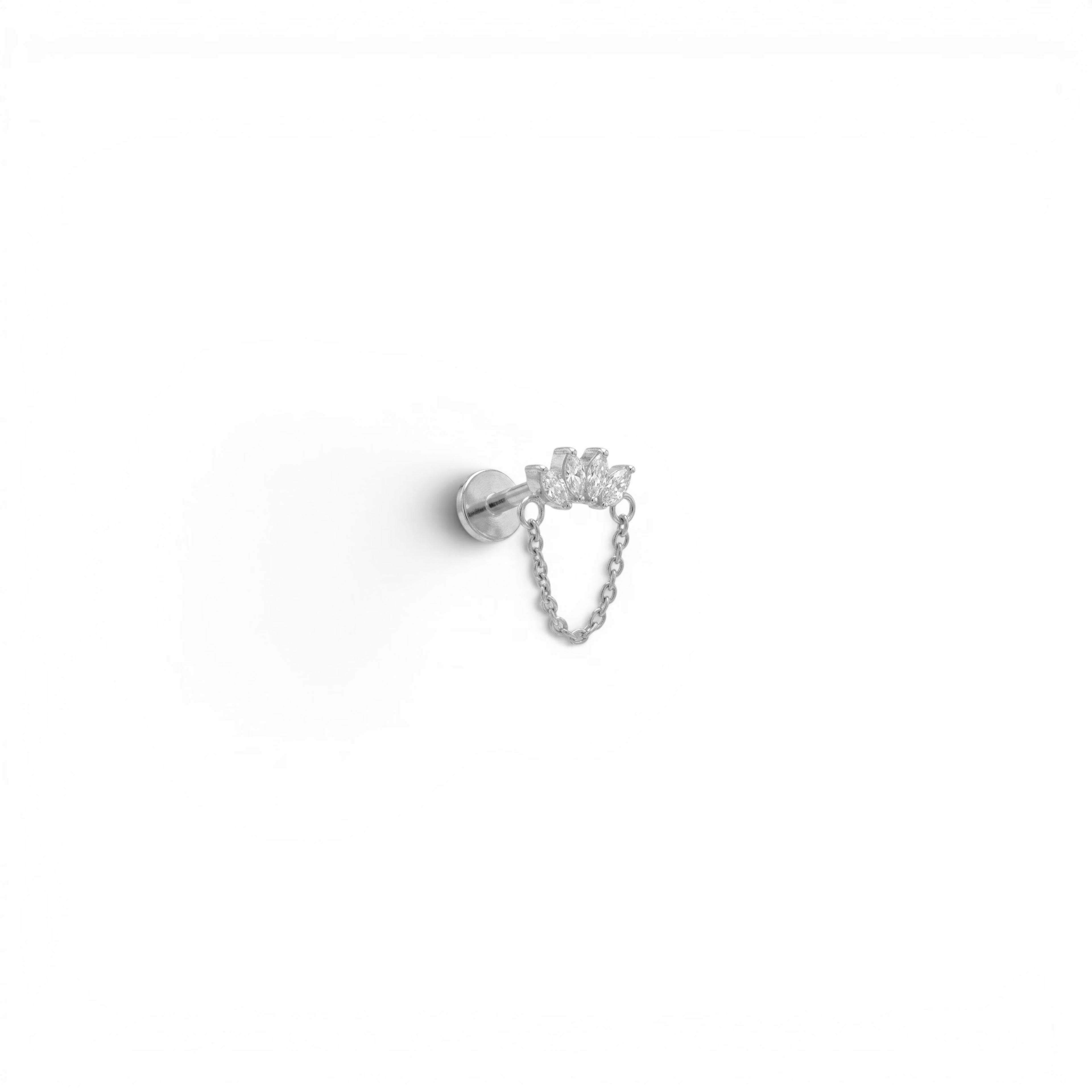 Piercing Navette e Catenina In Acciaio Inossidabile