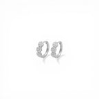 Orecchini Bouquet di Brillanti a Fiore In Argento 925