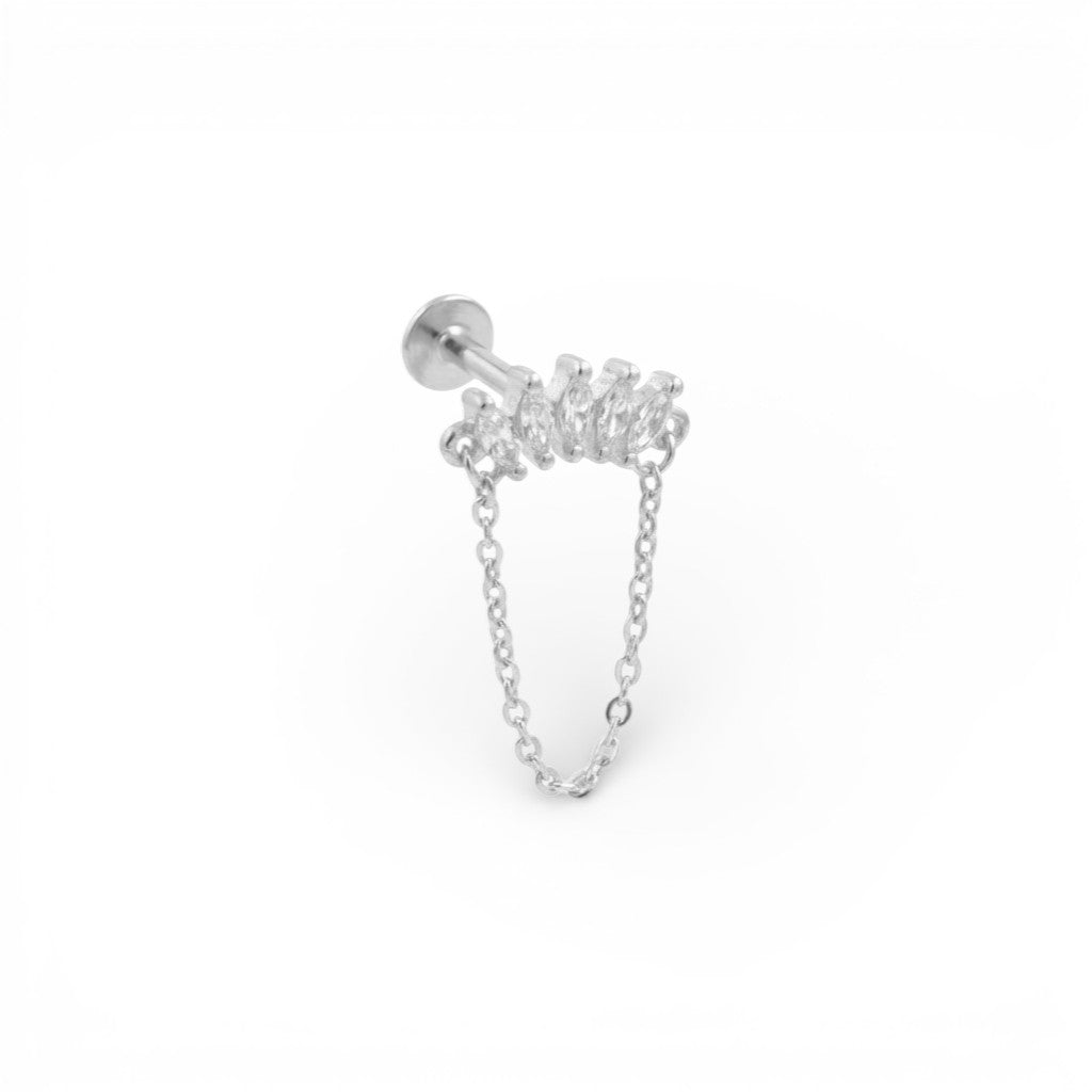 Piercing Naso in Argento 925 con Zircone Bianco 17554 Piercing Naso in Argento 925 con Zircone Bianco 17554