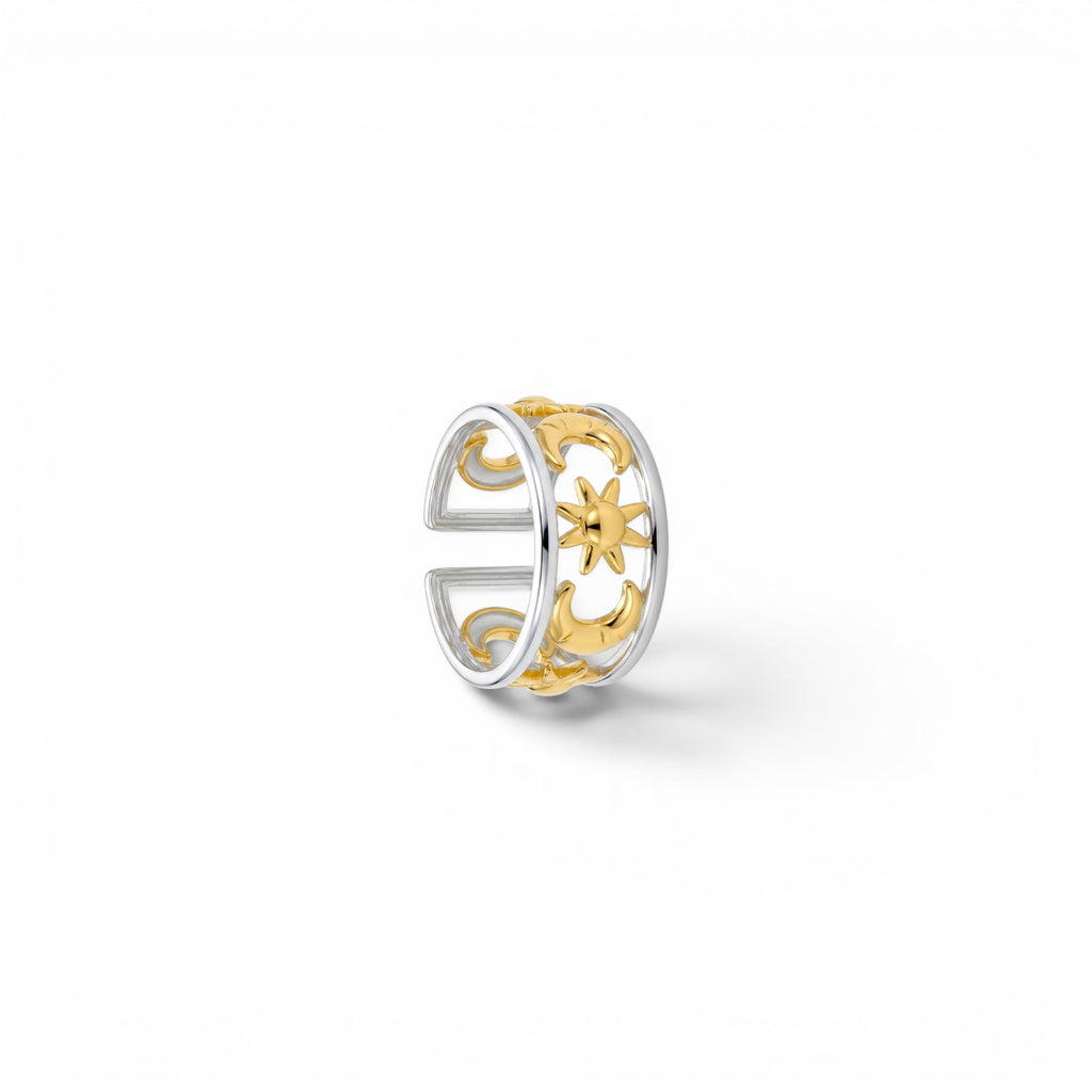Anello Sole e Luna In Acciaio Inossidabile