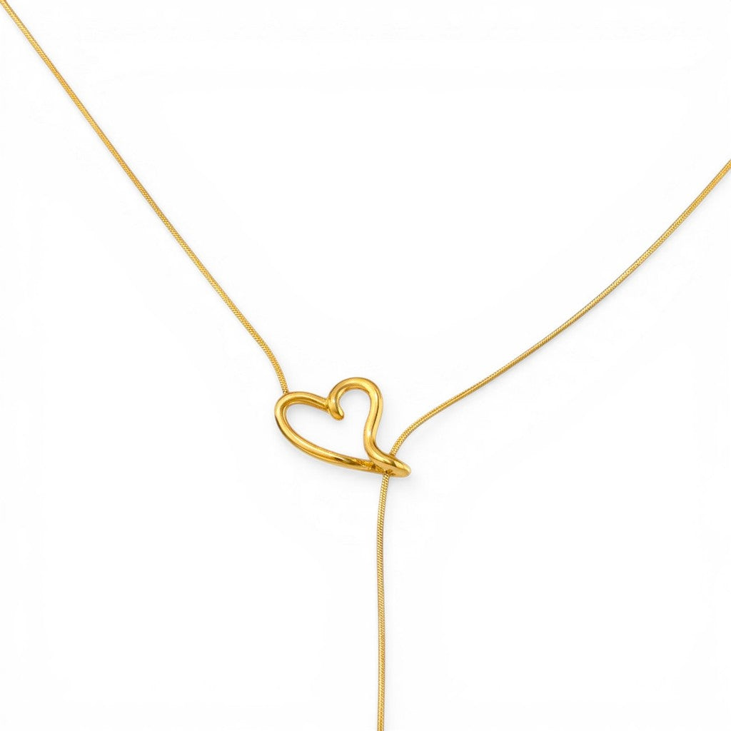 Collana con Cuore Filo In Acciaio Inossidabile
