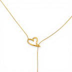 Collana con Cuore Filo In Acciaio Inossidabile