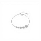 Bracciale con Cinque Stelle Zirconate In Argento 925