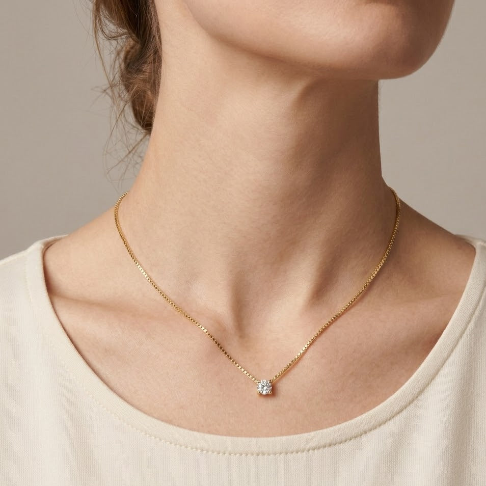 Collana Punto Luce In Argento 925