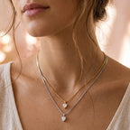 Collana Punto Luce Cuore Solitario In Acciaio Inossidabile