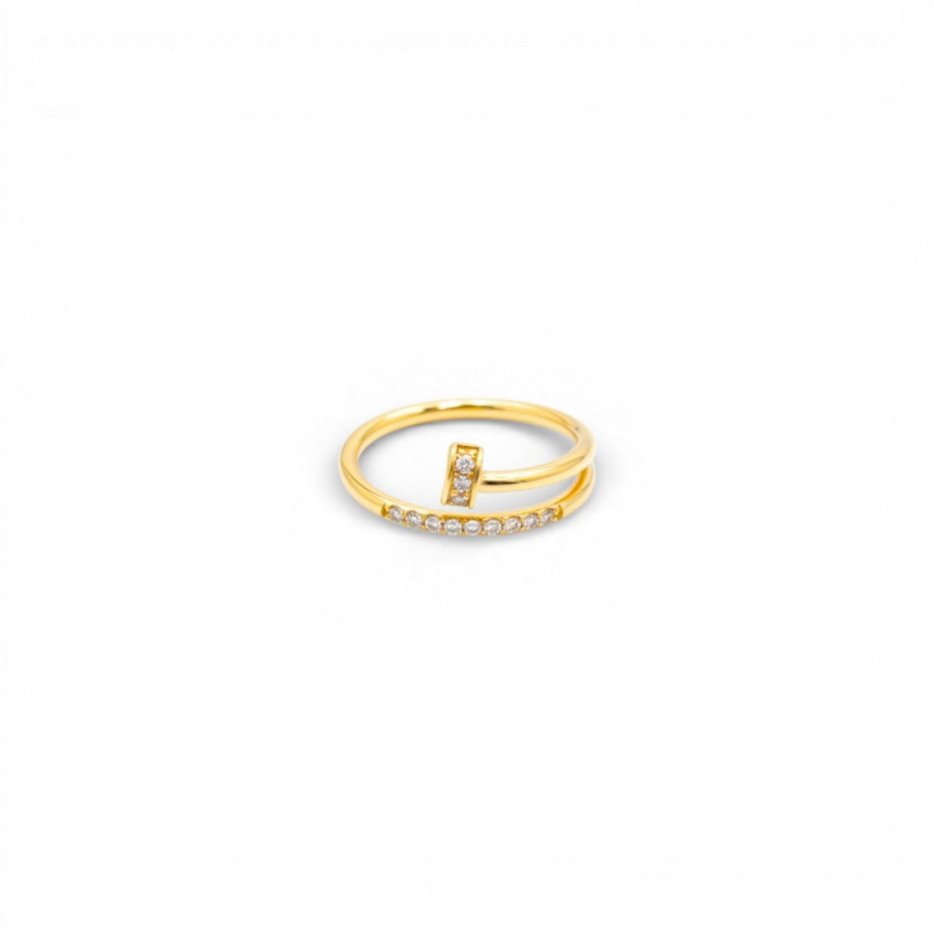 Anello Nail Sparkle in Acciaio Inossidabile