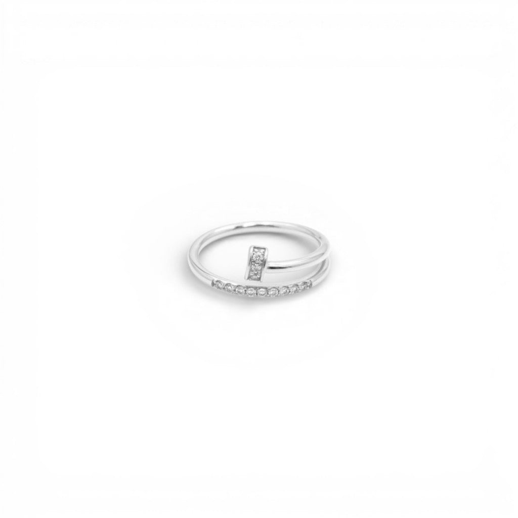 Anello Nail Sparkle in Acciaio Inossidabile