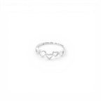 Anello Fascia Cuori Traforati In Argento 925