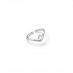 Anello Solitario V-Shape In Acciaio Inossidabile