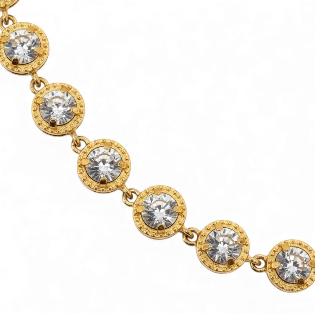 Collana Tennis con Zirconi Luminosi In Acciaio Inossidabile