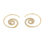 Orecchini Spirale Pavé In Acciaio Inossidabile