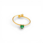 Anello Heart Link con Cuore in Pavé In Acciaio Inossidabile