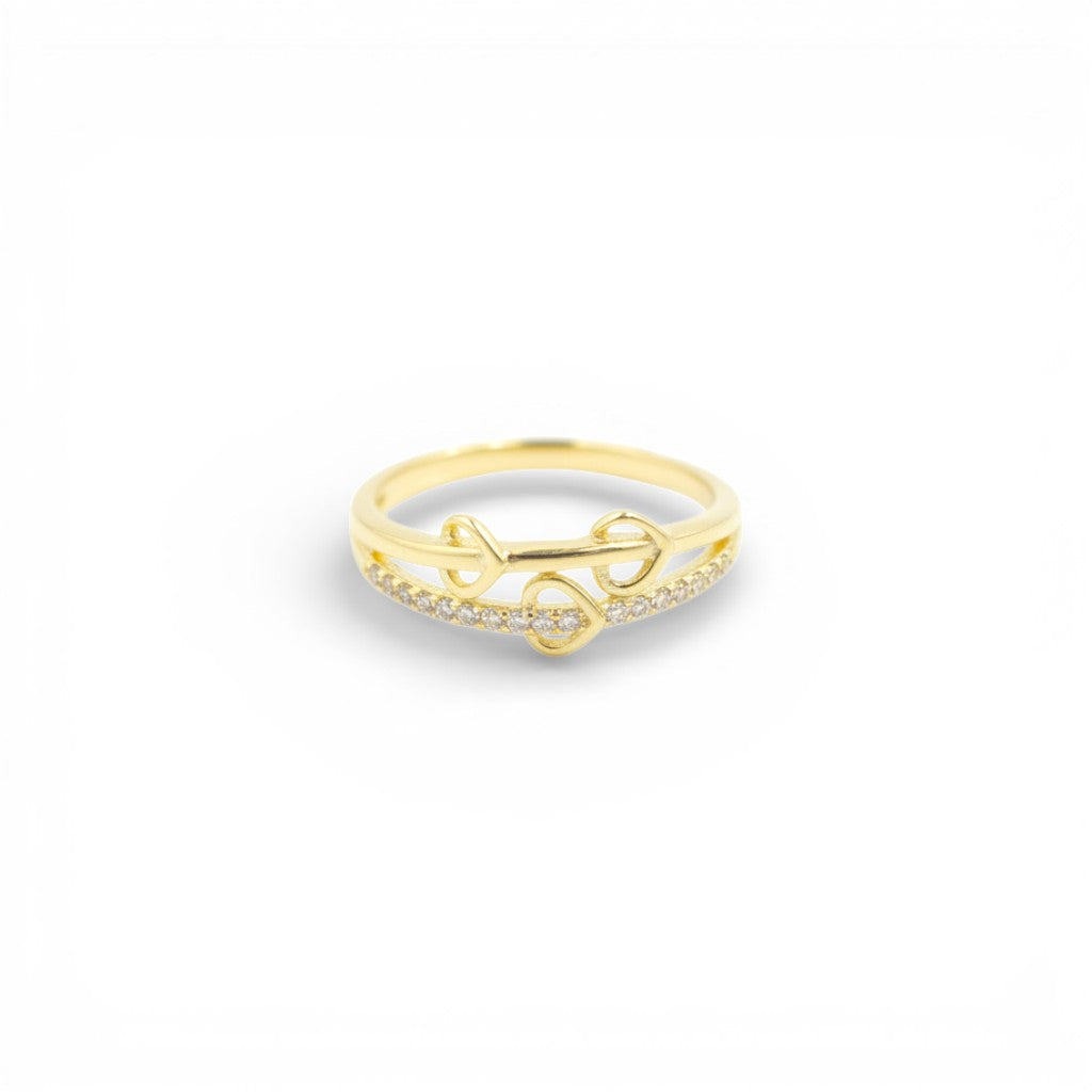 Anello Tris di Cuori In Argento 925