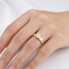 Anello Solitario con Zirconi In Argento 925