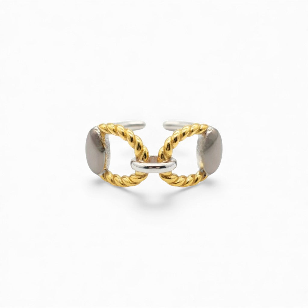 Anello Nodo Intreccio In Acciaio Inossidabile