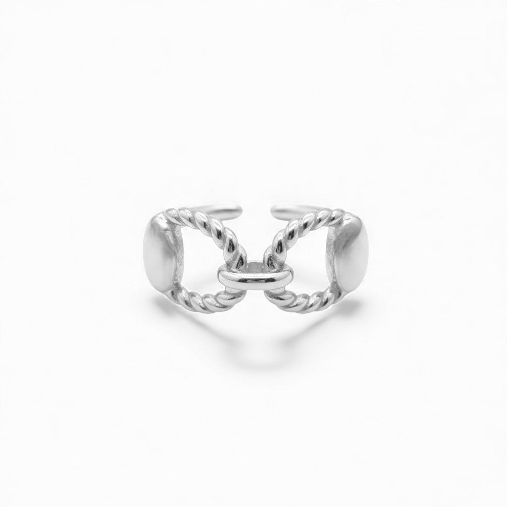 Anello Nodo Intreccio In Acciaio Inossidabile
