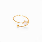 Anello a Fascia con Stella In Acciaio Inossidabile
