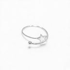 Anello a Fascia con Stella In Acciaio Inossidabile