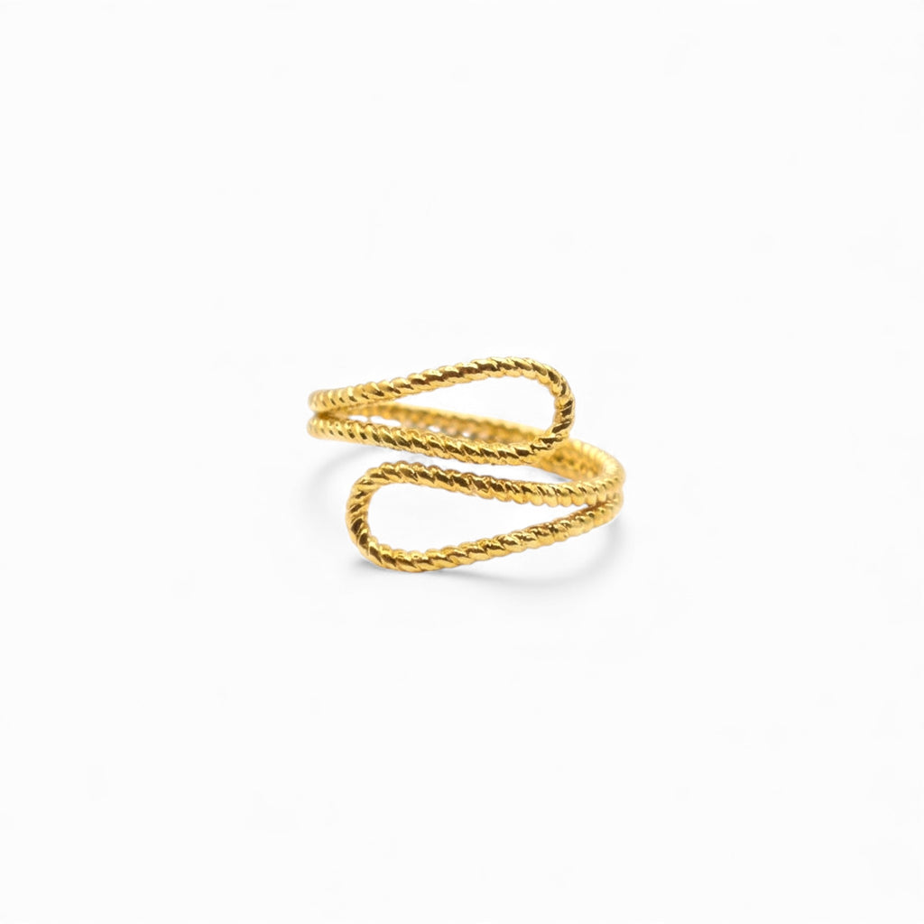 Anello Spirale Twist Sottile In Acciaio Inossidabile