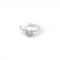 Anello Cuore Pave In Argento 925