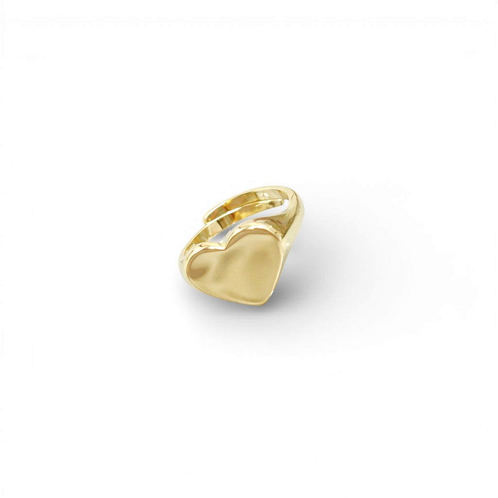 Anello Cuore Liscio In Argento 925