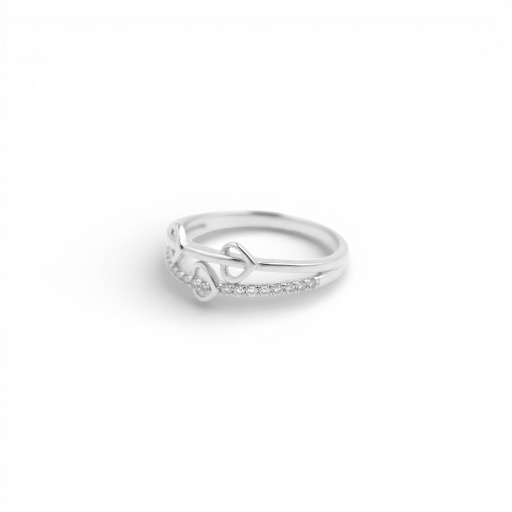 Anello Tris di Cuori In Argento 925