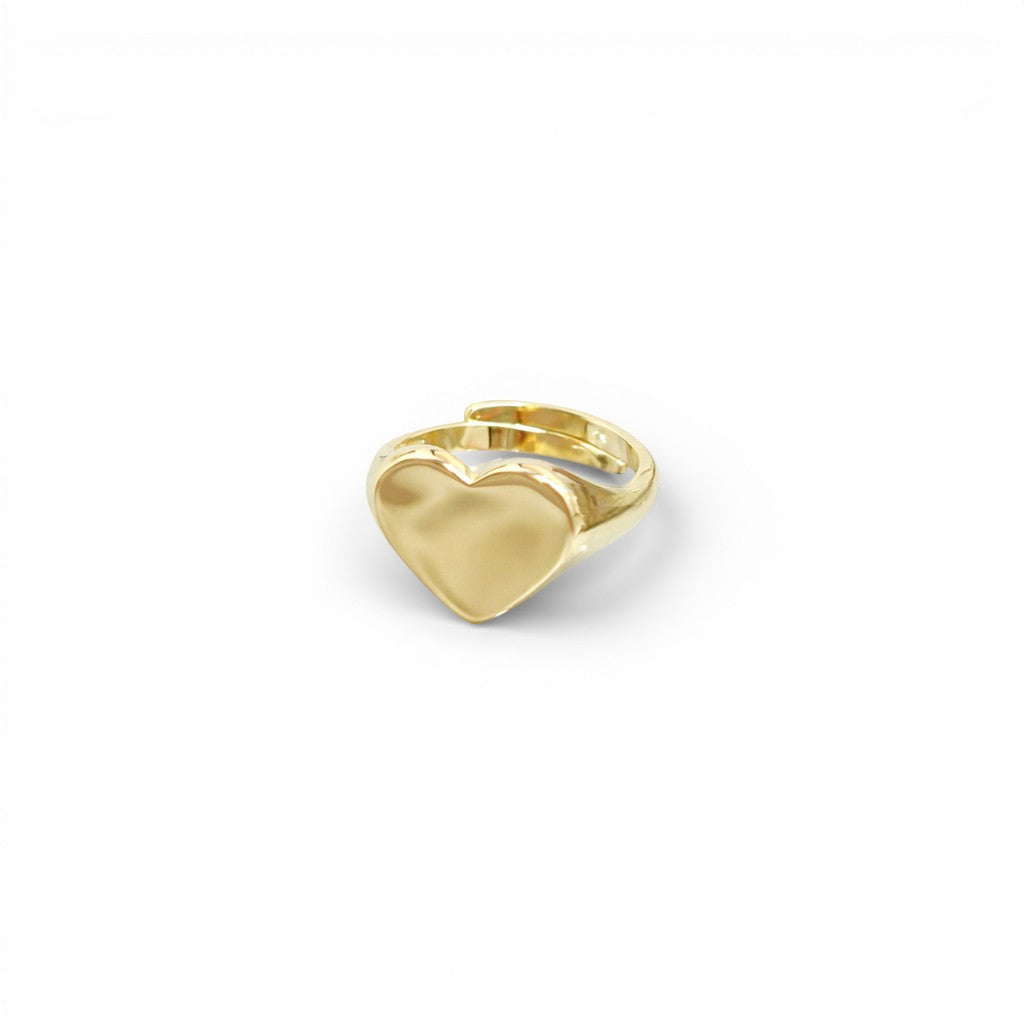 Anello Cuore Liscio In Argento 925