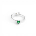 Anello Heart Link con Cuore in Pavé In Acciaio Inossidabile