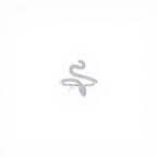Anello Serpente Avvolto Micro-Pavé In Acciaio Inossidabile