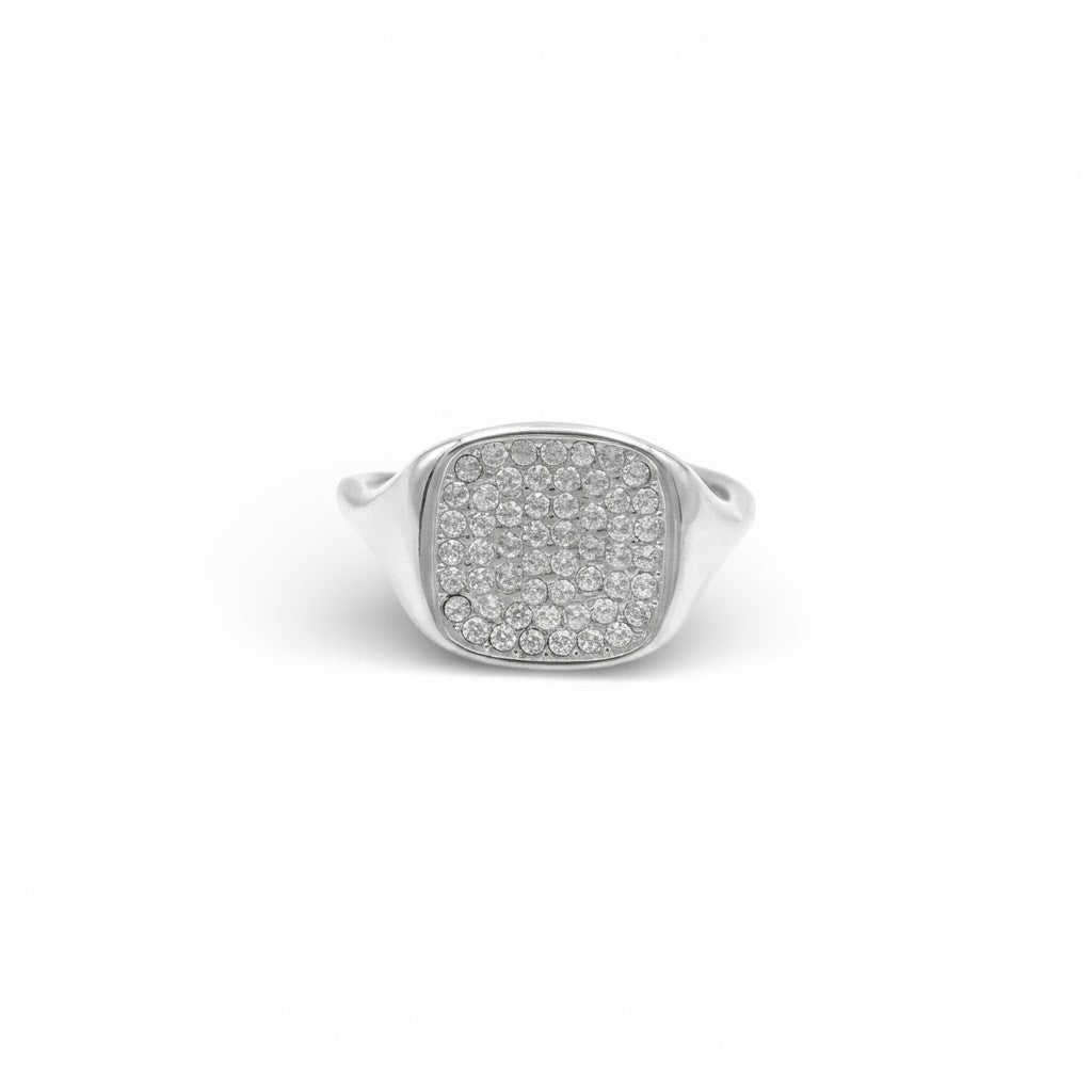 Anello Eternity Pavé In Acciaio Inossidabile