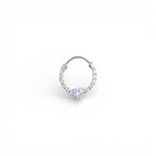 Piercing Daith Cuore Incastonato In Argento 925