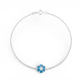 Bracciale Petali Cromatici con Fiore di Zirconi In Argento 925