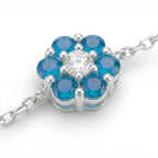 Bracciale Petali Cromatici con Fiore di Zirconi In Argento 925