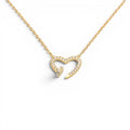 Collana con Cuore a Chiodo e Zirconi In Acciaio Inossidabile