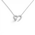 Collana con Cuore a Chiodo e Zirconi In Acciaio Inossidabile