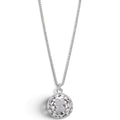 Collana Chiama Angeli con Angioletto Pavé e Cuori Traforati In Acciaio Inossidabile