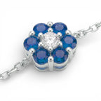 Bracciale Petali Cromatici con Fiore di Zirconi In Argento 925