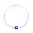 Bracciale Petali Cromatici con Fiore di Zirconi In Argento 925
